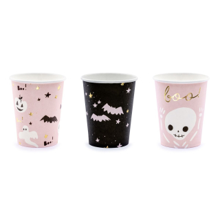 Papírové kelímky na Halloween Boo! 6 ks